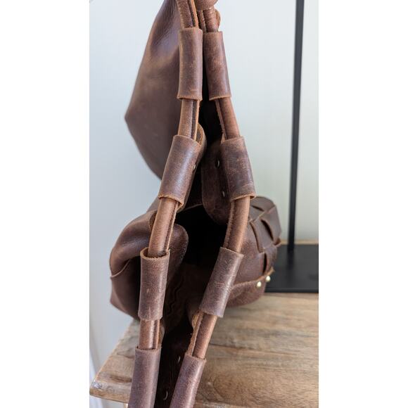 Hobo Brand Leather Handbag with gold studs - Picture 14 of 16